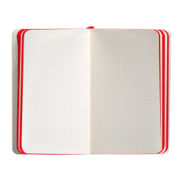 Antartik Cuaderno A6 Tapa Blanda Cuadriculado Negro y Rojo 100 Hojas 80gr FSC