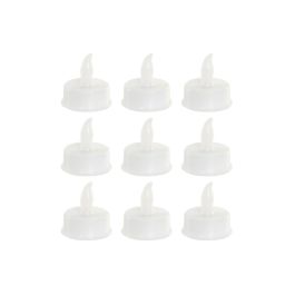 DKD Home Decor Juego de 9 Velas LED Básicos Blancas, 3.8x3.8x4 cm (Ancho x Largo x Alto), Material PVC, 1 Batería CR2032 Incluida Precio: 17.95000031. SKU: B12WC6D5MB