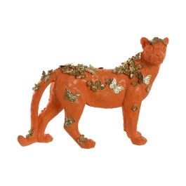 DKD Home Decor Figura Decorativa de Resina Leopardo Moderno Naranja Dorado, 21.5x60x43 cm (Largo x Ancho x Alto) DKD Home Decor Figura Decorativa de Resina Leopardo Moderno Naranja Dorado, 21.5x60x43 cm (Largo x Ancho x Alto)