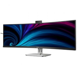 Monitor Profesional Ultraparonámico Curvo Philips 49B2U6900CH 48.8"/ Dual QHD/ Multimedia/ Regulable en altura/ Webcam/ Negro