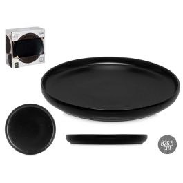 Plato Llano Grande Gres Negro 26.5 cm Vessia (24 Unidades) Plato Llano Grande Gres Negro 26.5 cm Vessia (24 Unidades)