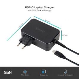 TooQ TQLC-USBCGAN90PD Cargador Portátil GaN 90W USB Tipo-C para Notebooks Mac Voltaje 5-20V Negro TooQ TQLC-USBCGAN90PD Cargador Portátil GaN 90W USB Tipo-C para Notebooks Mac Voltaje 5-20V Negro