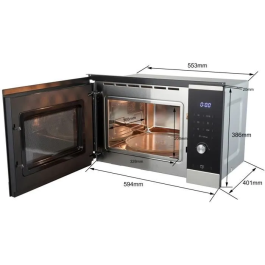 Continental Edison Microondas Grill Empotrado CEMO25GINE Negro Acero Inoxidable 25L L59,5 x H38,8 x P40,1 cm