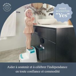 Dreambaby DRE9312742406851 Taburete con Escalera 2 UP Antideslizante Texturizado Hasta 80 kg para Niños y Adultos Aqua