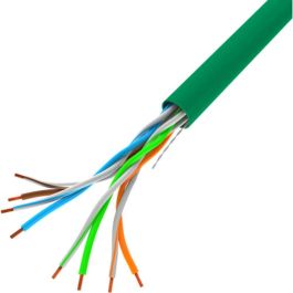 Lanberg Bobina Cable LAN UTP Cat5e 305m 100Mb/s, CCA AWG 24 Un solo hilo, Color Verde RAL6024 (Referencia: 100Mb S Utp 305M)