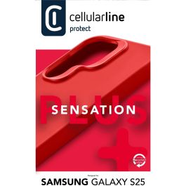 Cellularline Sensation+ Funda Silicona Soft-Touch para Samsung Galaxy S25 16.1cm (6.36") Rojo