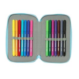 Plumier Doble The Paw Patrol Pups rule Azul 12.5 x 19.5 x 4 cm 28 piezas