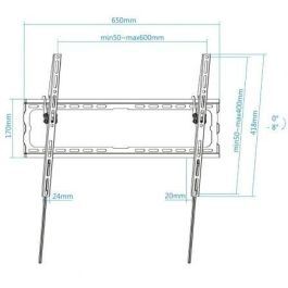 TooQ LP1081T-B Soporte de Pared Fijo/Inclinable para TV 37-80" hasta 45kg, VESA 200x200 a 600x400, Negro, Distancia 20mm TooQ LP1081T-B Soporte de Pared Fijo/Inclinable para TV 37-80" hasta 45kg, VESA 200x200 a 600x400, Negro, Distancia 20mm