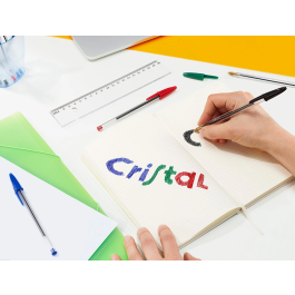 Bic Boligrafo Cristal Mega Tubo 16+4 Unidades Colores Surtidos 8 Azul / 5 Negro / 4 Rojo / 3 Verde