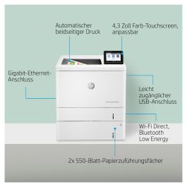 HP Color LaserJet Enterprise M555x Impresora Láser Color A4 38 ppm LAN WiFi Duplex 1200x1200 DPI