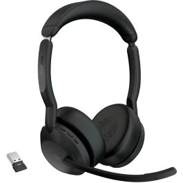 Jabra Evolve2 55 MS Stereo USB-A Auriculares Inalámbricos con Diadema, Optimizados para Microsoft Teams, Negro