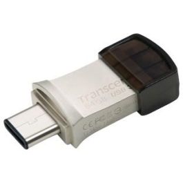 Transcend JetFlash 890 64GB USB Type-A/Type-C 3.2 Gen 1 Plata