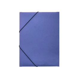 Carlin Carpeta Tres Solapas Cartón Pintado Folio Color Azul
