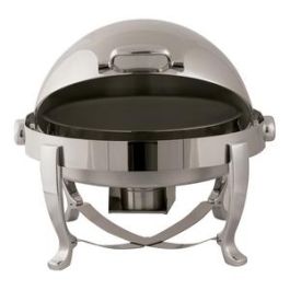 Basic Redondo Chaffing Dish para Buffet, Acero Inoxidable, Diámetro 33 cm, Apertura 180° con Quemador para Alcohol Sólido Precio: 296.49999962. SKU: B179377B8H