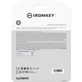 Kingston IronKey IKLP50 USB 3.2 64GB, 145MB/s, Encriptación AES 256-bit, Protección por Contraseña, Plata