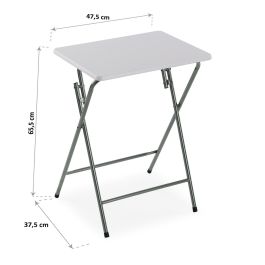 Versa Mesa Plegable Blanca 37.5x47.5x65.5 cm Versa Mesa Plegable Blanca 37.5x47.5x65.5 cm
