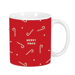 Safta Taza Grande Caramelos Merry Xmas 8x9,5x8cm, Diseño Navideño Festivo