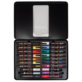 POSCA Maletín Metálico Marcador Surtido 20P - Marcador de pintura no permanente para cartelería, decoración, escaparatismo, posters. Base al agua, no tóxico. Precio: 54.58999942. SKU: B1DRTYH79Q