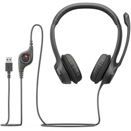 Logitech H390 Auriculares USB para PC con Micrófono Cancelación Ruido, Controles en Línea y Audio Digital Sintonizado por Láser