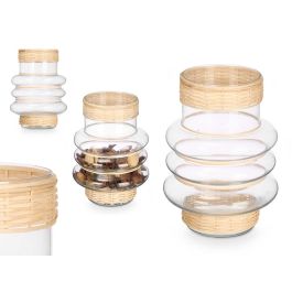 Portavela Aros Peq Vidrio Rattan Giftdecor 18X24CM (6 Unidades) Precio: 58.79000017. SKU: B1F9Q5ML8V