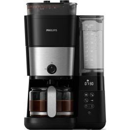 Philips HD7888/01 Cafetera de filtro con molinillo integrado, 1.25 L (10 tazas), Negra/Plata Precio: 186.79000021. SKU: B1A94RYWKL