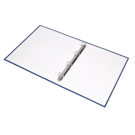 Liderpapel Carpeta 4 Anillas 40mm Folio Mixtas Azul Cartón Forrado