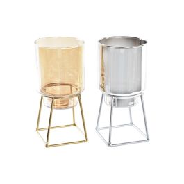 DKD Home Decor Portavela Navidad Moderna Cristal y Metal Dorado Plateado 9x9x17 cm Surtido (6 Unidades) Precio: 29.0763. SKU: B1FLAAGWX7