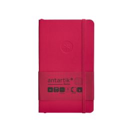 Cuaderno Con Gomilla Antartik Notes Tapa Blanda A6 Cuadricula Burdeos 100 Hojas 80 gr Fsc