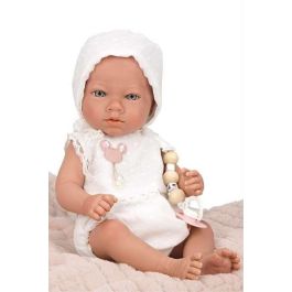 Muñecas Arias Muñeca Reborn Arias 38 cm Maitane Rosa con Manta para Niños de 3 Años, Idioma Español