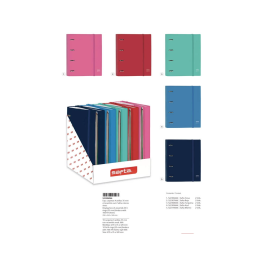 Safta Carpeta 4 Anillas 35 mm Din A4 Tapa Forrada con 100 Hojas Cuadriculadas 5 mm - Colección Heroes Justice League