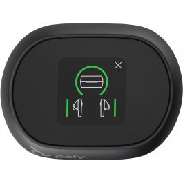 Poly Voyager Free 60+ UC Auriculares Bluetooth USB-C Negros con Estuche de Carga Táctil y Cancelación de Ruido Activa