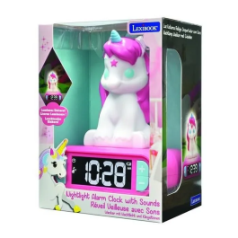 Lexibook Unicorn Despertador Infantil con Sonidos, Diseño Spiderman, Pantalla LCD con Luz Temporal