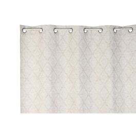 DKD Home Decor Cortina Tradicional Beige Poliester 260 x 260 x 140 cm Jaquard 8 Anillas