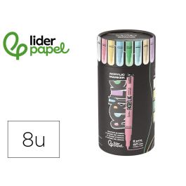 Rotulador Liderpapel Acrylic Base Agua Todo Tipo De Superficie Punta Fina 0,7 mm Caja De 8 Und Colores Pasteles Precio: 11.68999997. SKU: B13JK5TLR4