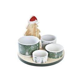 DKD Home Decor Set Aperitivo Navidad Tradicional, Gres y Bambú, Verde Natural Blanco, Diseño Árbol, 5 piezas 22x22x15 cm Precio: 10.71576. SKU: B1JLK5DS6V