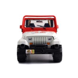 Jada Jurassic Park Jeep Wrangler Escala 1:24 Coche Metal Rueda Libre Apertura Puertas Capo Neumaticos Goma 253253005
