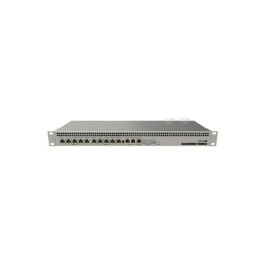 Mikrotik RB1100AHx4 Router Gigabit Ethernet 10/100/1000 Mbps, para Rack 1U, Acero Inoxidable y PoE
