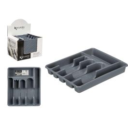 Kinvara Cubertero de Plástico con 6 Compartimentos, Color Plata, 29 x 4 x 34 cm (20 Unidades) Precio: 32.49999984. SKU: B17AQMQGNJ