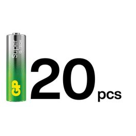 GP Pilas Alcalinas Super AA 15A/LR6 Pack 20 Unidades