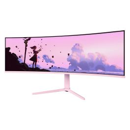 Arozzi Nova 49" Curved Monitor Gaming, Pantalla VA 5120 x 1440 Dual QHD, 165Hz, 4ms, 1500R, Altavoces, HDMI 2.1, DisplayPort, Rosa