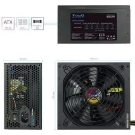 TooQ TQAPOLO-650SP Fuente de Alimentación ATX 650W con PFC Activo, Ventilador silencioso 140mm, Crossfire SLI