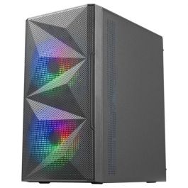 Mars Gaming MC-ME Torre Mini PC Gaming, Micro-ATX/Mini-ITX, Cristal Templado, 2 Ventiladores FRGB, Rejilla MESH