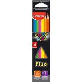 Lapiz Fluor Maped Color Peps Fluo Estuche De 6 (Set de 24) Precio: 48.59000025. SKU: B145P8HY66