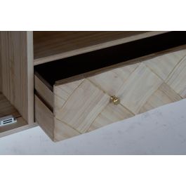 Mueble de TV DKD Home Decor 118 x 40 x 65 cm Metal Marrón claro Madera de Paulonia Pino