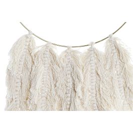 DKD Home Decor Decoración Colgante Boho Beige de Fibra y Metal, 75 cm Alto x 30 cm Ancho x 2.5 cm Fondo, Set de 4 Unidades DKD Home Decor Decoración Colgante Boho Beige de Fibra y Metal, 75 cm Alto x 30 cm Ancho x 2.5 cm Fondo, Set de 4 Unidades