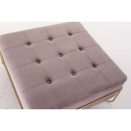 DKD Home Decor Descalzadora Rosa Dorado 80 x 42 x 80 cm