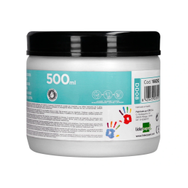 Liderpapel Pintura Dedos Tarrina 500 ml Blanco