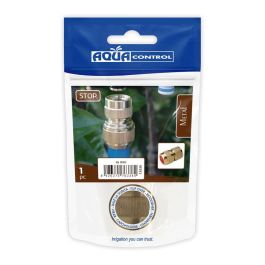 Aqua Control Conector Rápido Manguera Latón Stop 3/4 Pulg Conexión 19mm Anti-salida Agua