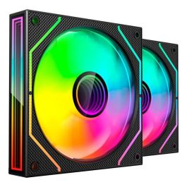 Mars Gaming MF-3DPROX2 Pack 2 Ventiladores 12cm ARGB Infinity Mirror PWM FDB