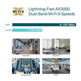 Omada EAP650 Punto de Acceso WiFi 6 AX3000 Techo, 2.4/5 GHz, MU-MIMO, Gestión en la Nube, PoE+